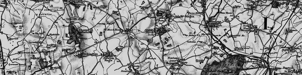 Old map of Appleby Parva in 1895