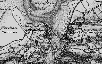 Old map of Appledore in 1895