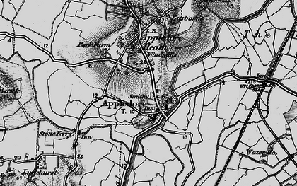 Old map of Appledore in 1895