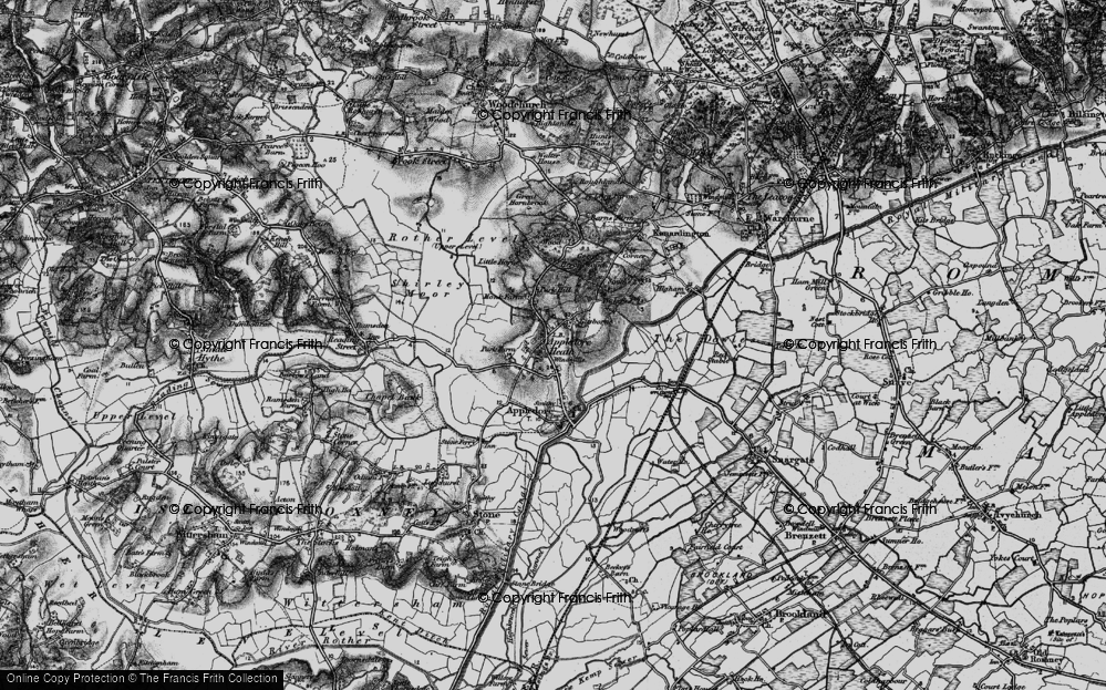 Old Map of Appledore Heath, 1895 in 1895
