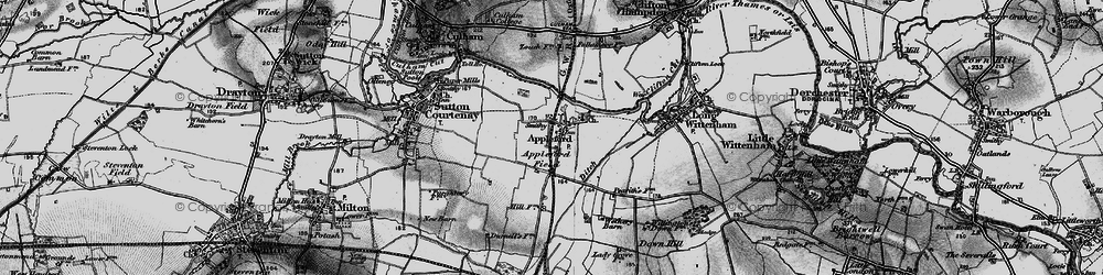 Old map of Appleford in 1895