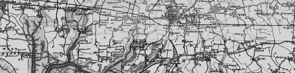 Old map of Apuldram in 1895