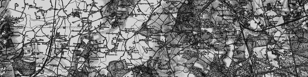 Old map of Arborfield in 1895