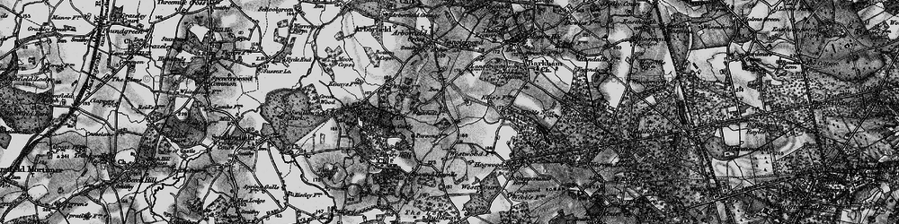 Old map of Arborfield Garrison in 1895
