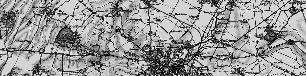 Old map of Arbury in 1898