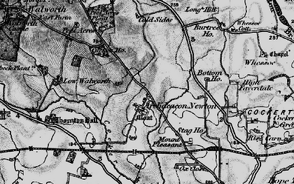 Old map of Burtree Gate in 1897
