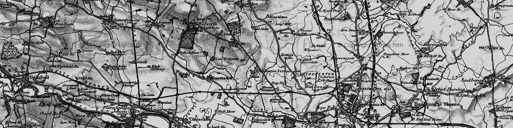 Old map of Burtree Ho in 1897