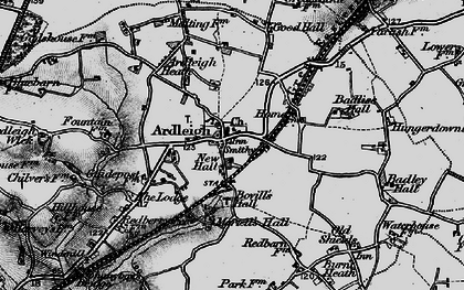 Old map of Ardleigh in 1896