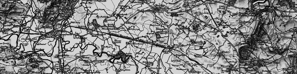 Old map of Argoed in 1899