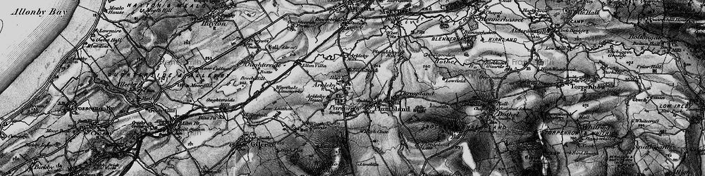 Old map of Arkleby Ho in 1897