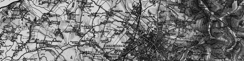 Old map of Arle in 1896