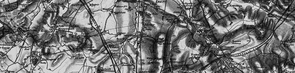 Old map of Arlesey in 1896