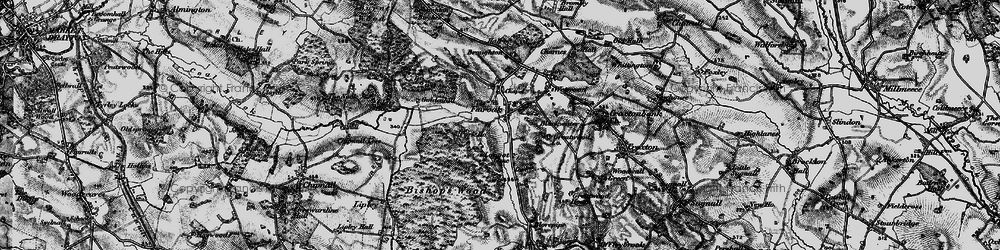 Old map of Langot Lane in 1897