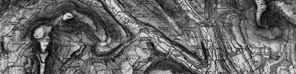 Old map of Yew Cogar Scar in 1897