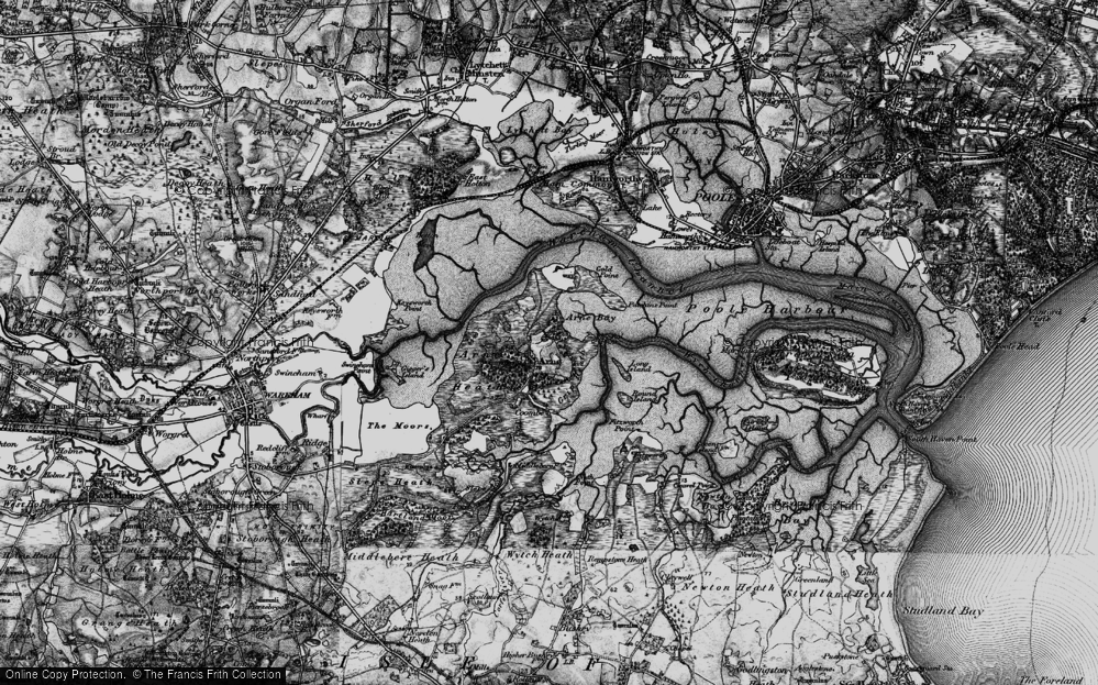 Old Map of Historic Map covering Wych Channel in 1895