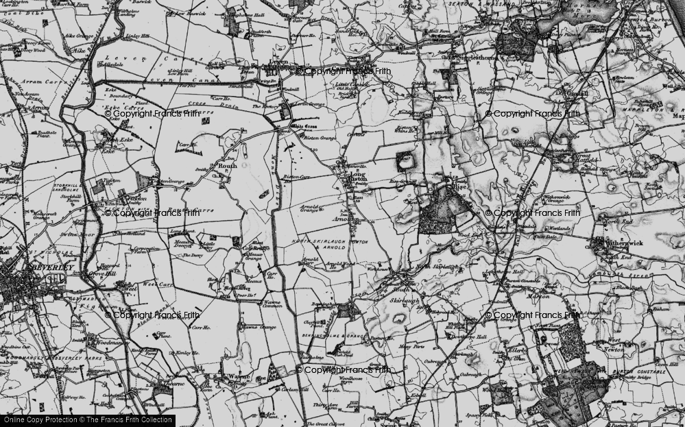 Old Map of Historic Map covering Arnold Grange in 1897