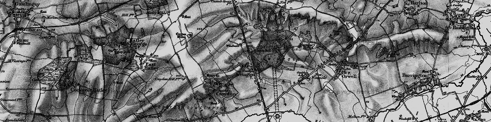Old map of Wimpole Hall in 1896