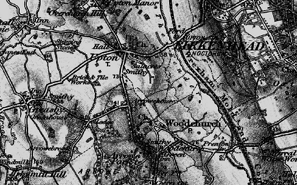 Old map of Arrowe Hill in 1896
