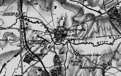Old map of Arthingworth in 1898