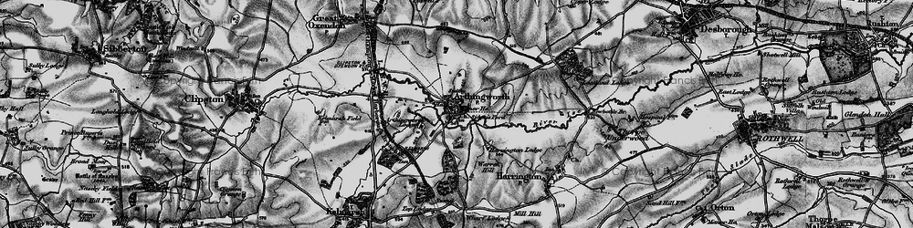 Old map of Arthingworth in 1898