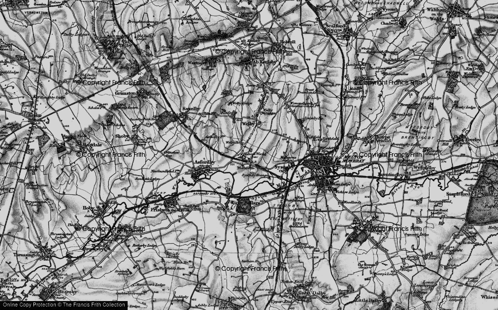 Old Map of Asfordby Hill, 1899 in 1899