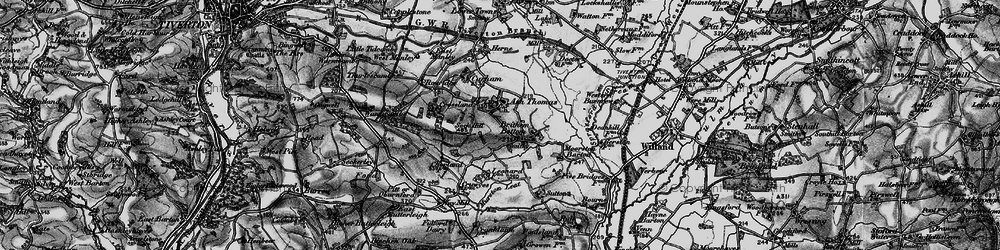 Old map of Ash Thomas in 1898