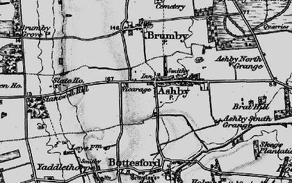 Old map of Ashby in 1895