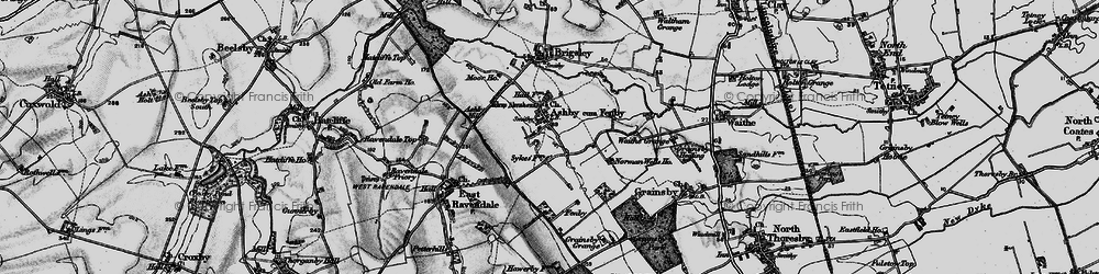 Old map of Ashby cum Fenby in 1899