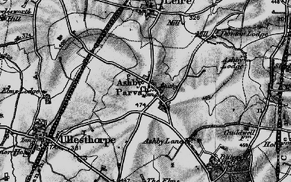 Old map of Bitteswell Hall in 1898