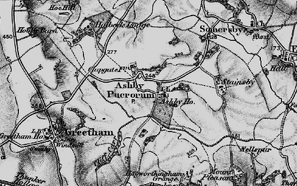 Old map of Ashby Puerorum in 1899