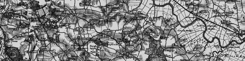 Old map of Ashby St Mary in 1898