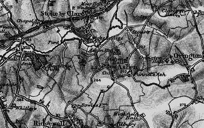 Old map of Ashen in 1895