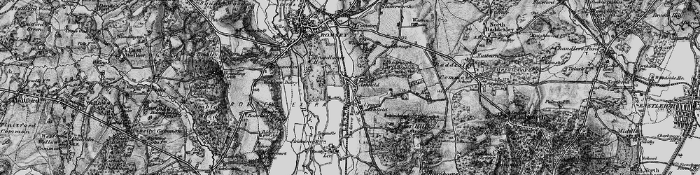 Old map of Ashfield in 1895