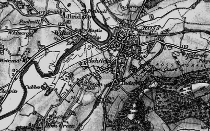 Old map of Ashfield in 1896