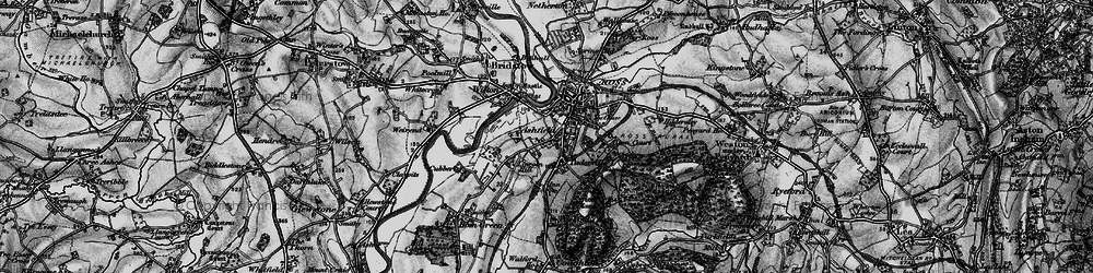 Old map of Ashfield in 1896