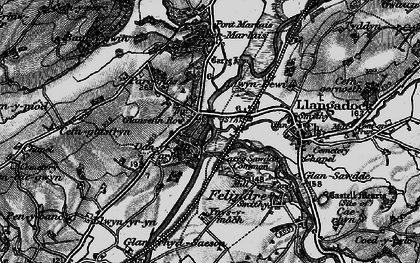 Old map of Aber-Marlais Pk in 1898