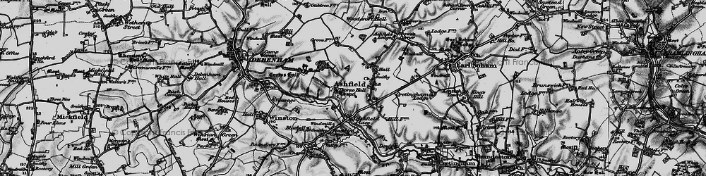 Old map of Ashfield in 1898