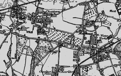 Old map of Ashford Common in 1896