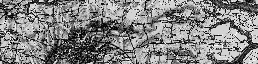 Old map of Ashingdon in 1896
