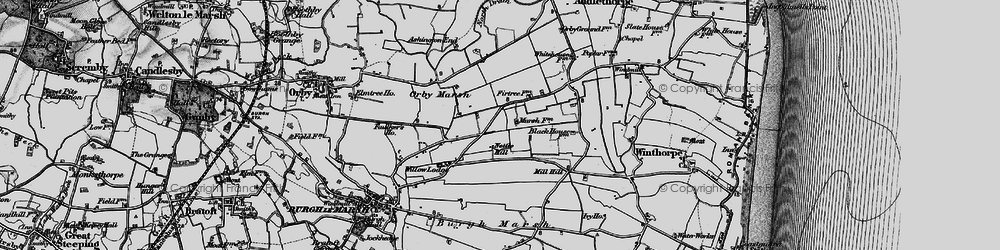Old map of Ashington End in 1898