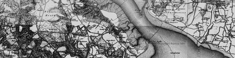 Old map of Ashlett Creek in 1895