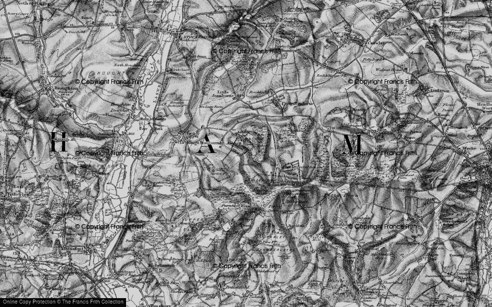 Old Map of Historic Map covering Ashley Down in 1895