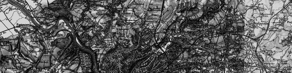 Old map of Ashley Down in 1898