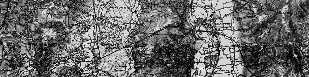 Old map of Ashley Heath in 1895