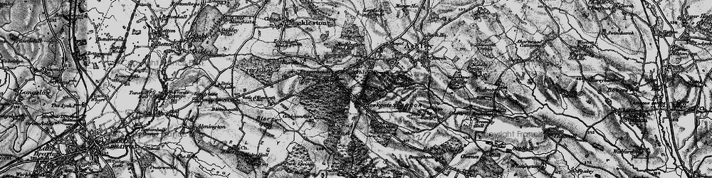 Old map of Burnt Wood in 1897