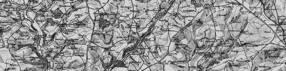 Old map of Ashmill in 1895