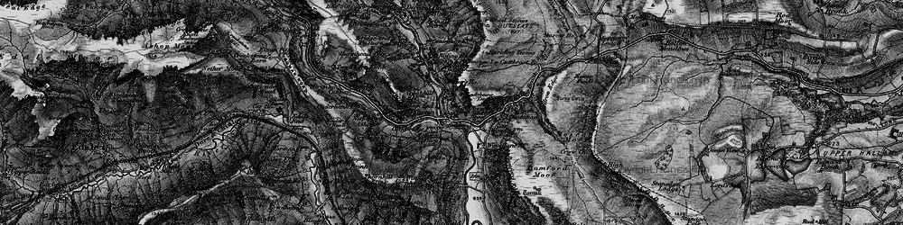 Old map of Whinstone Lee Tor in 1896