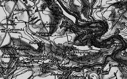 Old map of Ashprington in 1898
