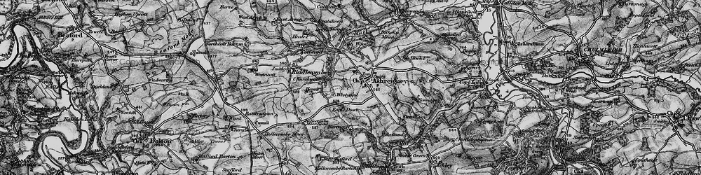 Old map of Ashreigney in 1898