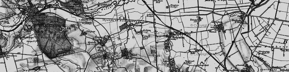 Old map of Ashton in 1898